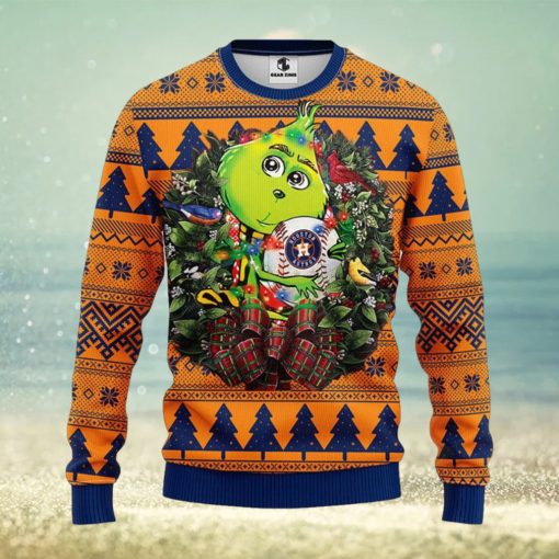 MLB Houston Astros Grinch Christmas Circle Ugly Christmas Sweater