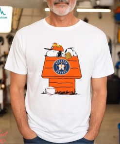 MLB Houston Astros Snoopy Woodstock The Peanuts Movie Baseball T Shirt