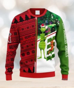 MLB Los Angeles Angels Grinch & Scooby Doo Christmas Ugly Sweater,