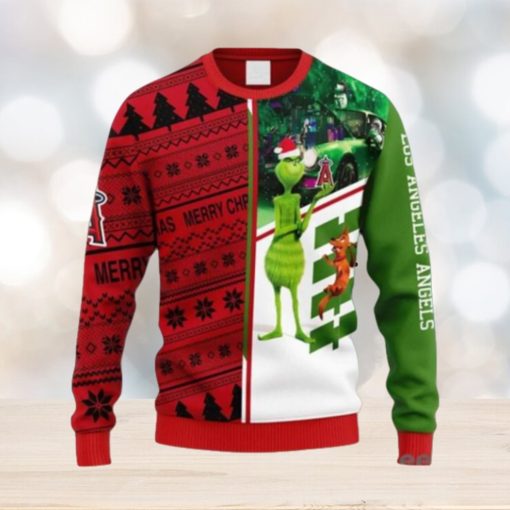 MLB Los Angeles Angels Grinch & Scooby Doo Christmas Ugly Sweater,