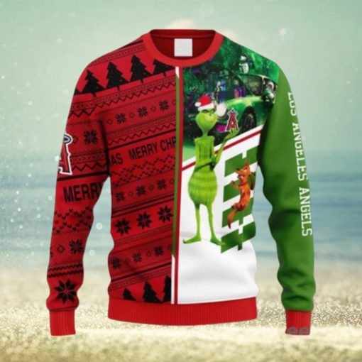 MLB Los Angeles Angels Grinch & Scooby Doo Christmas Ugly Sweater,