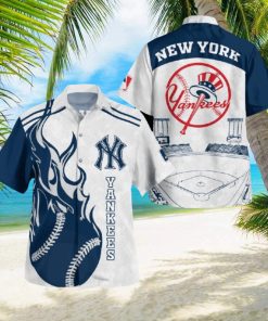 MLB New York Yankees Baseball Combo Hawaiian Shirt And Shorts Best For Men And Women Holidays