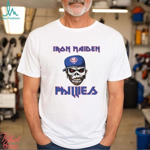 MLB Philadelphia Phillies Iron Maiden Rock Band Music Baseball Sports shirt