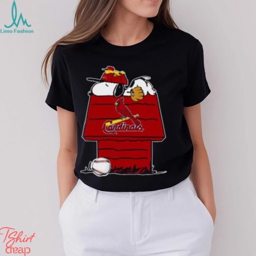 MLB St.Louis Cardinals Snoopy Woodstock The Peanuts Movie Baseball T Shirt