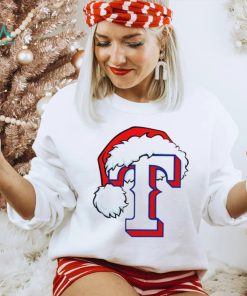 MLB Texas Rangers baseball Santa hat logo shirt, hoodie, sweater, long sleeve and tank top MLB Texas Rangers baseball Santa hat logo shirt