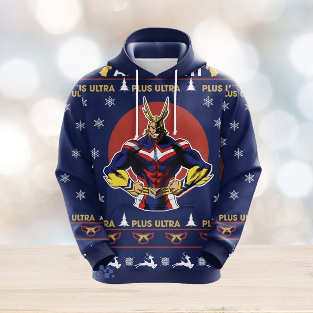 MY HERO ACADEMIA All Might Ugly Christmas Pullover Hoodie MY HERO ACADEMIA All Might Ugly Christmas Pullover Hoodie