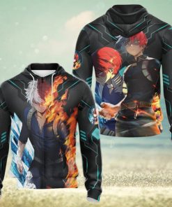 MY HERO ACADEMIA Shoto Todoroki Black Zip Up Hoodie
