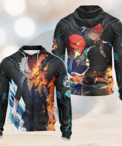 MY HERO ACADEMIA Shoto Todoroki Black Zip Up Hoodie