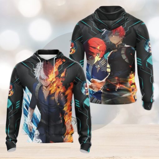 MY HERO ACADEMIA Shoto Todoroki Black Zip Up Hoodie