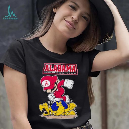 Mario Alabama Crimson Tide stomp Michigan Wolverines shirt