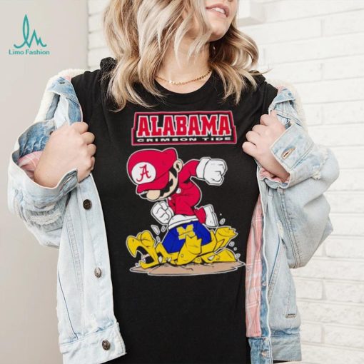 Mario Alabama Crimson Tide stomp Michigan Wolverines shirt
