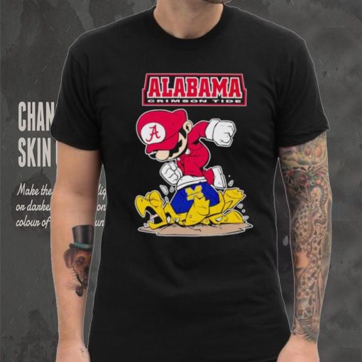 Mario Alabama Crimson Tide stomp Michigan Wolverines shirt