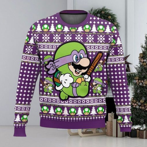 Mario Super Donny Bro Ugly Sweater Christmas 3D Printed