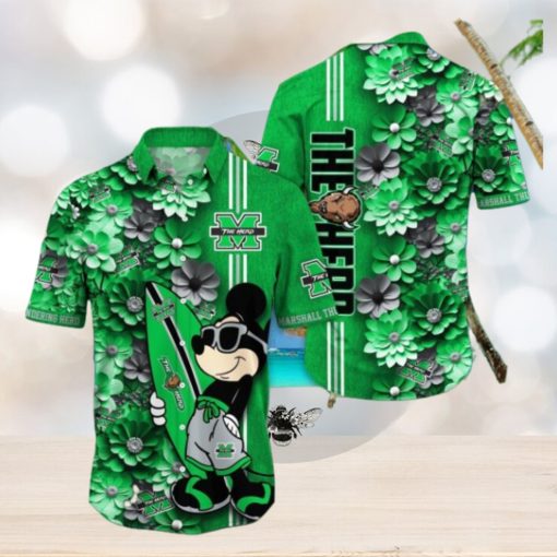 Marshall Thundering Herd Hawaiian Shirt Mickey Love Surfing Trending Summer Gift