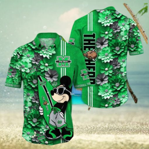 Marshall Thundering Herd Hawaiian Shirt Mickey Love Surfing Trending Summer Gift