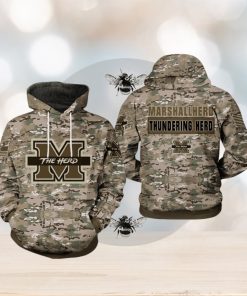 Marshall Thundering Herd NCAA Camo Veteran 3D Printed Hoodie