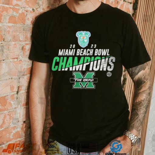 Marshall University 2023 Miami Beach Bowl Champions Shirt Marshall Thundering Herd