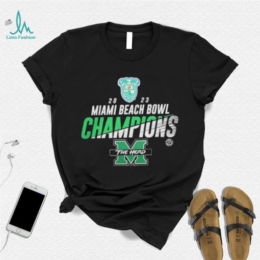 Marshall University 2023 Miami Beach Bowl Champions Shirt Marshall Thundering Herd