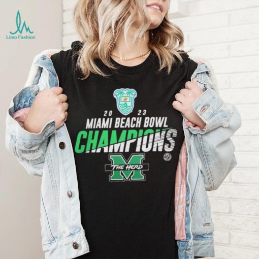 Marshall University 2023 Miami Beach Bowl Champions Shirt Marshall Thundering Herd