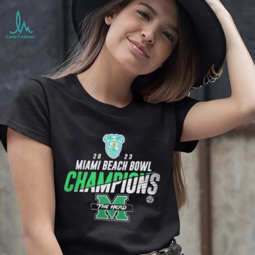 Marshall University 2023 Miami Beach Bowl Champions Shirt Marshall Thundering Herd