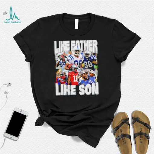 Marvin Harrison Jr. like father loke son portrait retro shirt