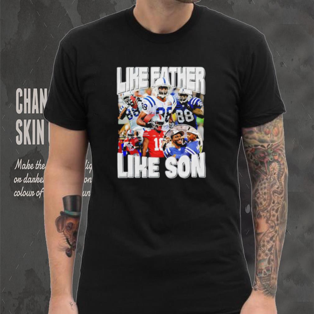 Marvin Harrison Jr. like father loke son portrait retro shirt Marvin Harrison Jr. like father loke son portrait retro shirt