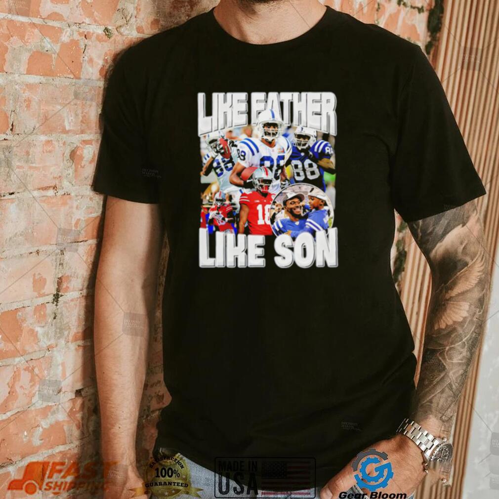 Marvin Harrison Jr. like father loke son portrait retro shirt Marvin Harrison Jr. like father loke son portrait retro shirt