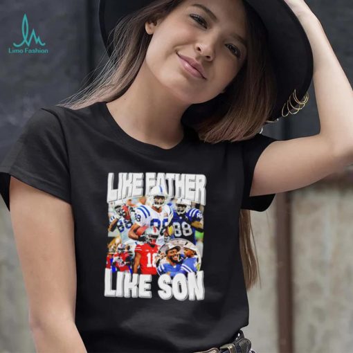 Marvin Harrison Jr. like father loke son portrait retro shirt