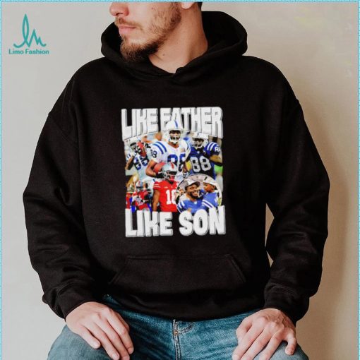 Marvin Harrison Jr. like father loke son portrait retro shirt