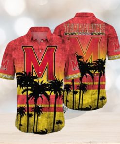 Maryland Terrapins Logo Coconut Tropical Hawaiian Shirt Beach Gift For Fans