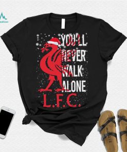 Mascot Hat Santa You’ll never Walk Alone LFC Liverpool Merry Christmas Shirt