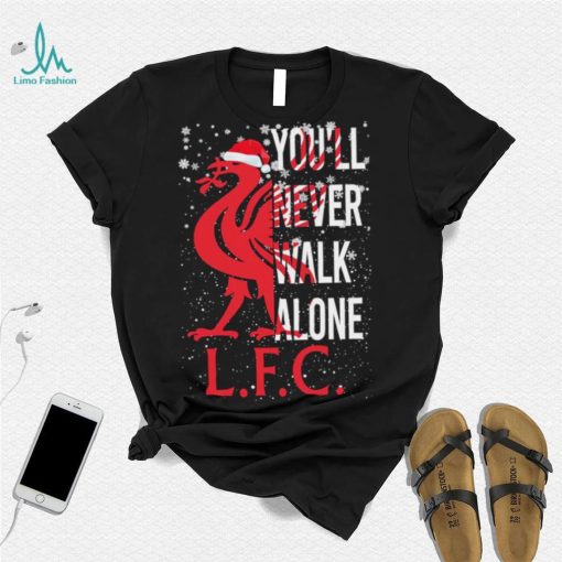 Mascot Hat Santa You’ll never Walk Alone LFC Liverpool Merry Christmas Shirt