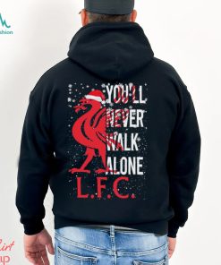 Mascot Hat Santa You’ll never Walk Alone LFC Liverpool Merry Christmas Shirt