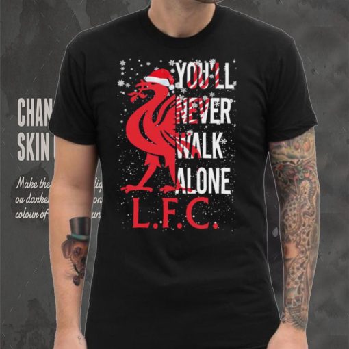Mascot Hat Santa You’ll never Walk Alone LFC Liverpool Merry Christmas Shirt