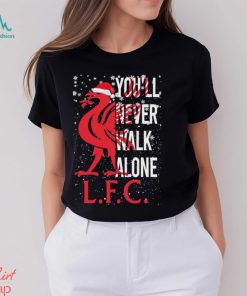Mascot Hat Santa You’ll never Walk Alone LFC Liverpool Merry Christmas Shirt