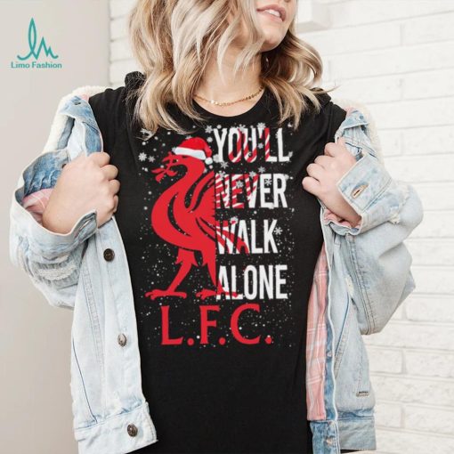 Mascot Hat Santa You’ll never Walk Alone LFC Liverpool Merry Christmas Shirt