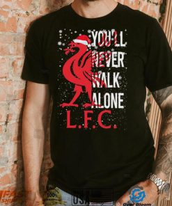 Mascot Hat Santa You’ll never Walk Alone LFC Liverpool Merry Christmas Shirt