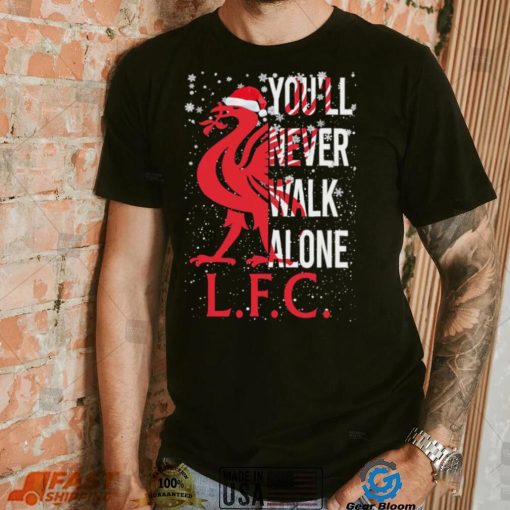 Mascot Hat Santa You’ll never Walk Alone LFC Liverpool Merry Christmas Shirt