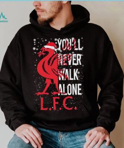 Mascot Hat Santa You’ll never Walk Alone LFC Liverpool Merry Christmas Shirt