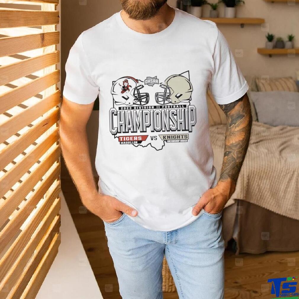 Massillon Tigers vs Knights Archbishop Hoban 2023 OHSAA D2 Football championship Head To Head shirt Massillon Tigers vs Knights Archbishop Hoban 2023 OHSAA D2 Football championship Head To Head shirt