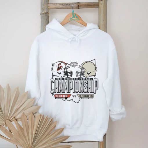 Massillon Tigers vs Knights Archbishop Hoban 2023 OHSAA D2 Football championship Head To Head shirt
