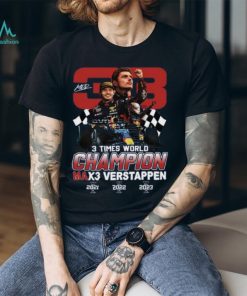 Max Verstappen 3 Times World Champion T Shirt