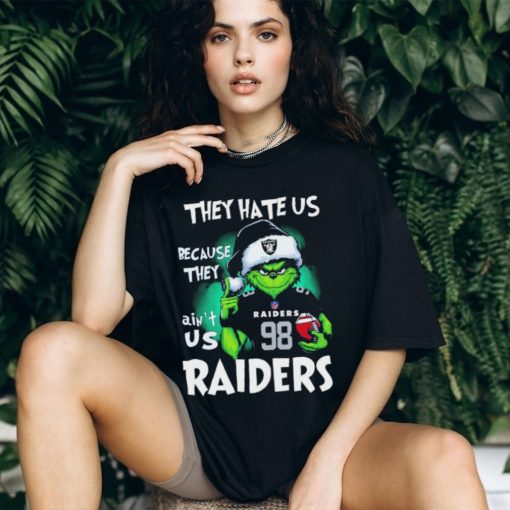 Maxx Crosby Grinch They Hate Us Because They Ain’t Us Las Vegas Raiders Christmas Tshirt