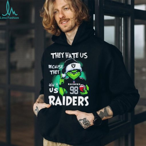 Maxx Crosby Grinch They Hate Us Because They Ain’t Us Las Vegas Raiders Christmas Tshirt