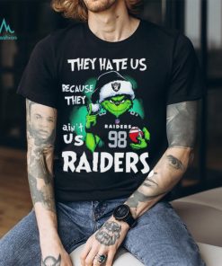 Maxx Crosby Grinch They Hate Us Because They Ain’t Us Las Vegas Raiders Christmas Tshirt
