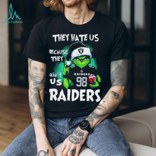 Maxx Crosby Grinch They Hate Us Because They Ain’t Us Las Vegas Raiders Christmas Tshirt