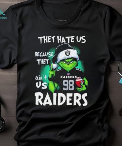 Maxx Crosby Grinch They Hate Us Because They Ain’t Us Las Vegas Raiders Christmas Tshirt