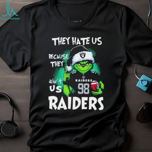 Maxx Crosby Grinch They Hate Us Because They Ain’t Us Las Vegas Raiders Christmas Tshirt