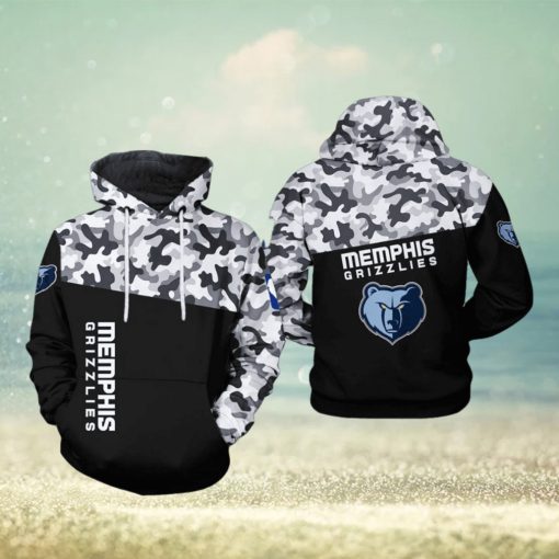 Memphis Grizzlies NBA Camo Veteran Team 3D Printed Hoodie