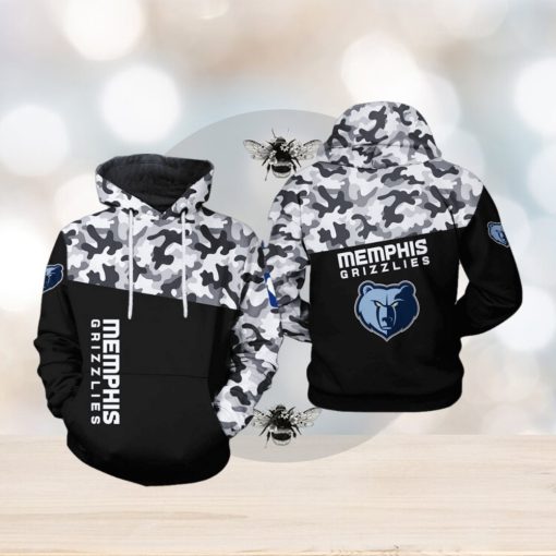 Memphis Grizzlies NBA Camo Veteran Team 3D Printed Hoodie